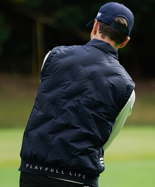 DIVINER GOLF】圧着キルトダウンベスト メンズ ゴルフウェア ダウン90