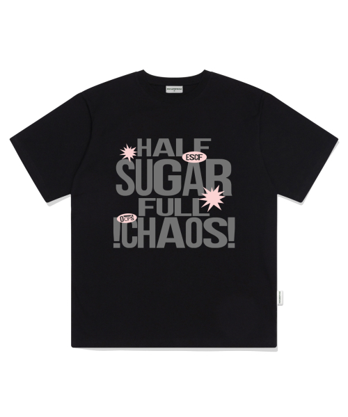 ESCAPEFROM(エスケープフロム)の「ハーフシュガーフルカオスプリントオーバーサイズ半袖Tシャツブラック(Tシャツ/カットソー・レディース・その他・SMALL/MEDIUM/LARGE)」の2枚目の写真