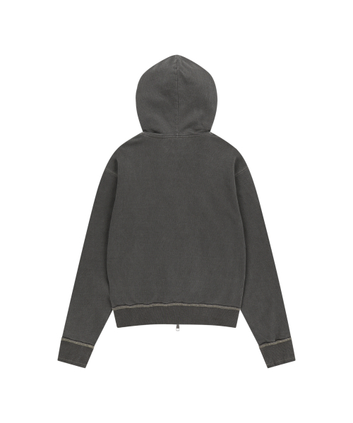 AAKAM(アーカム)の「Vintage Damaged Zip-Up Hoodie (Dark Gray)(パーカー・レディース・その他・1/2)」の11枚目の写真