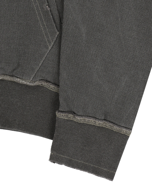 AAKAM(アーカム)の「Vintage Damaged Zip-Up Hoodie (Dark Gray)(パーカー・レディース・その他・1/2)」の14枚目の写真