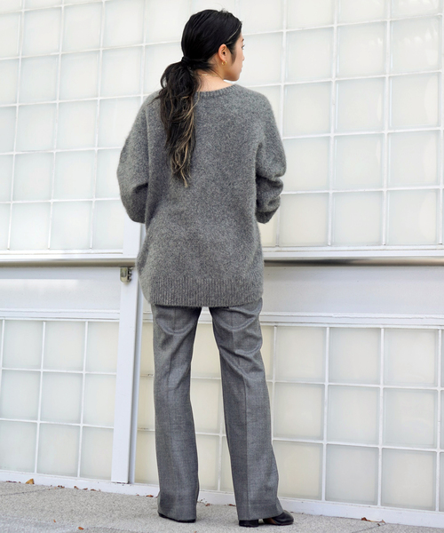 AP STUDIO(エーピーストゥディオ)の「サキソニーウールパンツ(スラックス・レディース・ブラック/チャコールグレー・34/36/38/40)」の13枚目の写真