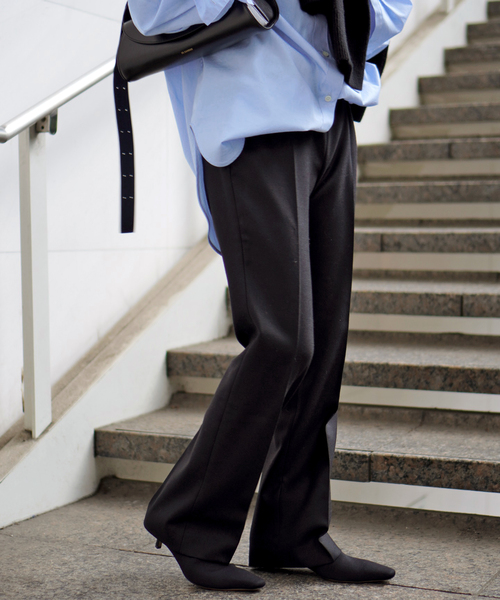 AP STUDIO(エーピーストゥディオ)の「サキソニーウールパンツ(スラックス・レディース・ブラック/チャコールグレー・34/36/38/40)」の14枚目の写真