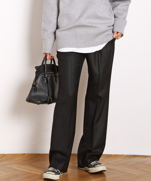 AP STUDIO(エーピーストゥディオ)の「サキソニーウールパンツ(スラックス・レディース・ブラック/チャコールグレー・34/36/38/40)」の16枚目の写真