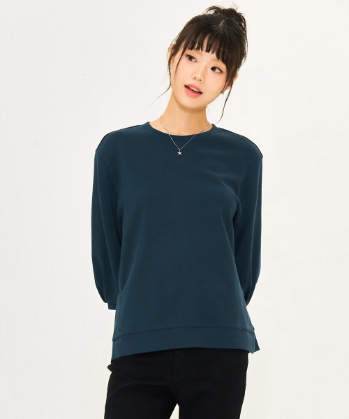 CHASECULT(チェイスカルト)の「レディースボリューム7部袖スウェットTシャツ-グリーン(Tシャツ/カットソー・レディース・ダークグリーン・90/85)」の4枚目の写真