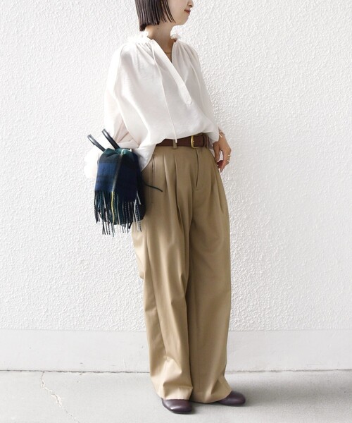 手洗い可能〉シアー タンブラー リボン デザイン ロング スリーブ