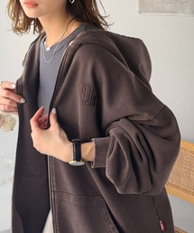 Java（ジャバ）の「《JaVa ジャバコラボ》大人の抜け感◎ニュアンス色が映える。アシッドウォッシュロゴZIPパーカー（パーカー）」