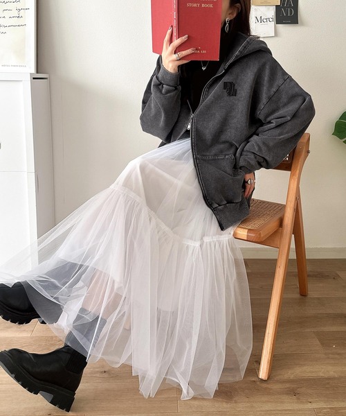 Java(ジャバ)の「《JaVa ジャバコラボ》大人の抜け感◎ニュアンス色が映える。アシッドウォッシュロゴZIPパーカー(パーカー・レディース・チャコール/ブラウン・LARGE/MEDIUM/SMALL/X-LARGE)」の10枚目の写真