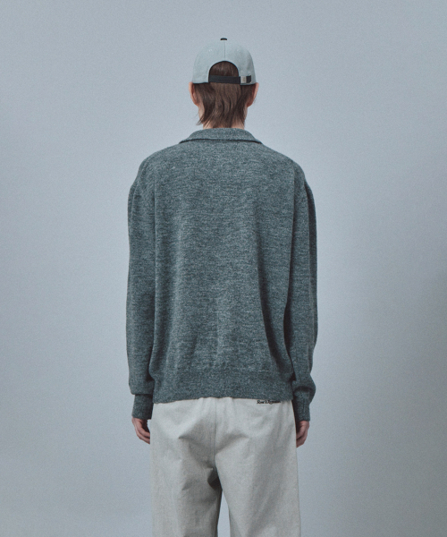 Rest&Recreation(レストアンドレクリエーション)の「WOOL POLO KNIT TOP - CHARCOAL(ニット/セーター・メンズ・その他・X-LARGE/LARGE)」の5枚目の写真