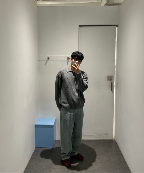 Rest&Recreation(レストアンドレクリエーション)の「WOOL POLO KNIT TOP - CHARCOAL(ニット/セーター・メンズ・その他・X-LARGE/LARGE)」の3枚目の写真