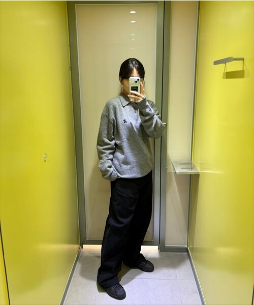 Rest&Recreation(レストアンドレクリエーション)の「WOOL POLO KNIT TOP - CHARCOAL(ニット/セーター・メンズ・その他・X-LARGE/LARGE)」の2枚目の写真