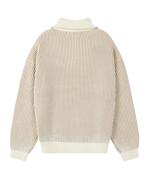 NODU（ノードユー）の「フライ ハーフジップニット [ベージュ]（ニット/セーター・レディース・その他・MEDIUM/LARGE）」の10枚目の写真