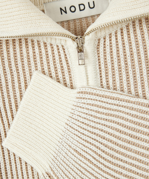 NODU（ノードユー）の「フライ ハーフジップニット [ベージュ]（ニット/セーター・レディース・その他・MEDIUM/LARGE）」の13枚目の写真