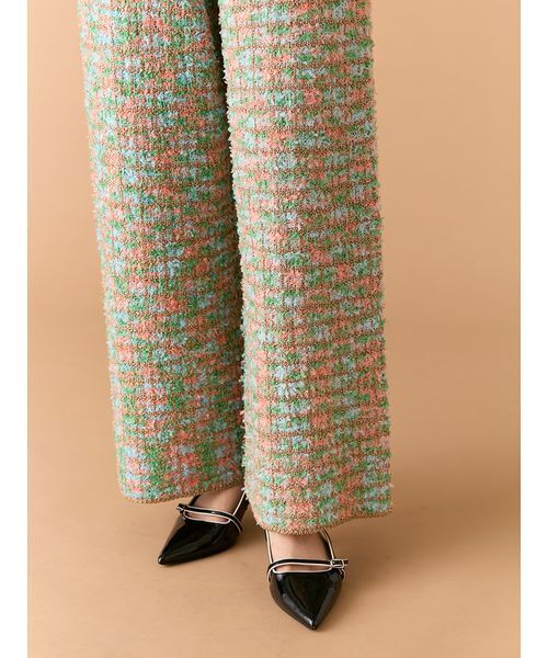 LILY BROWN(リリーブラウン)の「ツイードニットワイドパンツ(その他パンツ・レディース・アイボリー/マルチ/ピンク・F)」の10枚目の写真