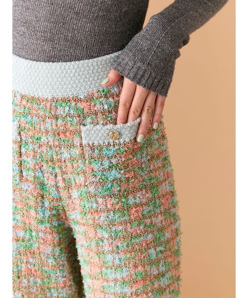 LILY BROWN(リリーブラウン)の「ツイードニットワイドパンツ(その他パンツ・レディース・アイボリー/マルチ/ピンク・F)」の11枚目の写真