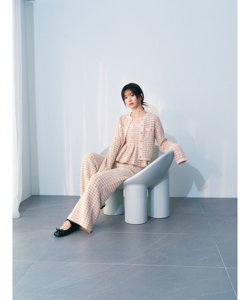 LILY BROWN(リリーブラウン)の「ツイードニットワイドパンツ(その他パンツ・レディース・アイボリー/マルチ/ピンク・F)」の13枚目の写真