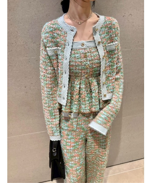 LILY BROWN(リリーブラウン)の「ツイードニットワイドパンツ(その他パンツ・レディース・アイボリー/マルチ/ピンク・F)」の17枚目の写真