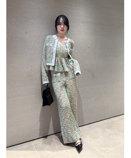 LILY BROWN(リリーブラウン)の「ツイードニットワイドパンツ(その他パンツ・レディース・アイボリー/マルチ/ピンク・F)」の18枚目の写真