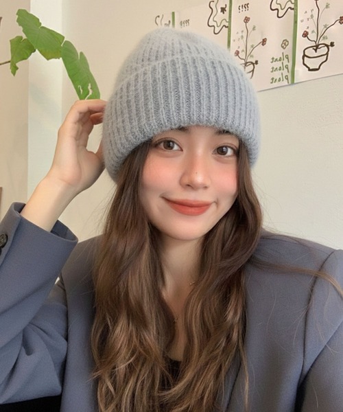 セール】ふんわりモヘアニットスタンダードビーニー/ミニマル（ニット