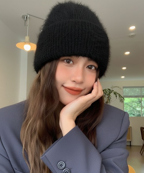 セール】ふんわりモヘアニットスタンダードビーニー/ミニマル（ニット