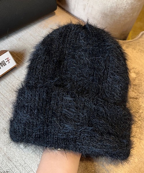 ふんわりモヘアニットスタンダードビーニー/ミニマル（ニットキャップ