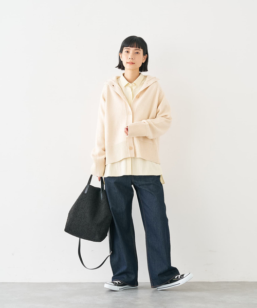 collex（コレックス）の「2WAYリバーシブルボアトートバッグ（トートバッグ・レディース・ブラック/グレイッシュベージュ・フリー）」の15枚目の写真