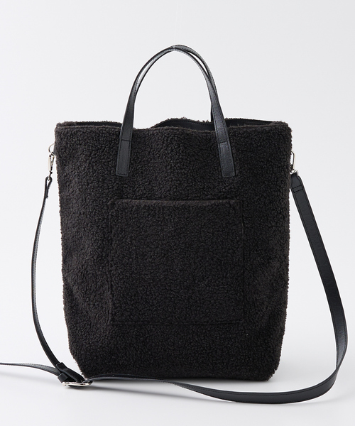 collex（コレックス）の「2WAYリバーシブルボアトートバッグ（トートバッグ・レディース・ブラック/グレイッシュベージュ・フリー）」の20枚目の写真