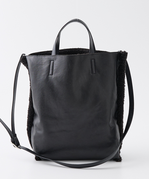 collex（コレックス）の「2WAYリバーシブルボアトートバッグ（トートバッグ・レディース・ブラック/グレイッシュベージュ・フリー）」の21枚目の写真