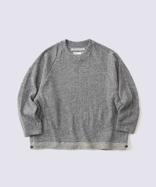WHITE MOUNTAINEERING（ホワイトマウンテニアリング）の「【White Mountaineering/ホワイトマウンテニアリング】MELANGE WIDE RAGLAN PULLOVER（ニット/セーター・メンズ・ブラック/グレー・3/2）」の2枚目の写真
