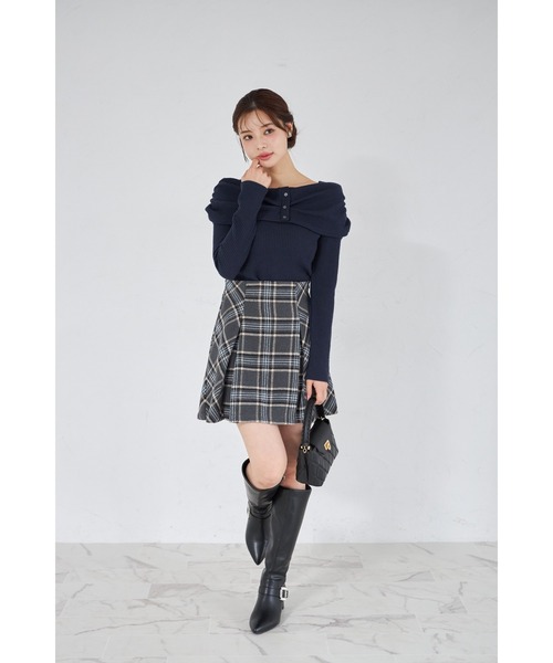 tocco closet(トッコ クローゼット)の「【ZOZO限定】リボンライクオフショルニットトップス(ニット/セーター・レディース・グレー/ピンクベージュ/モカ/ネイビー・M)」の21枚目の写真