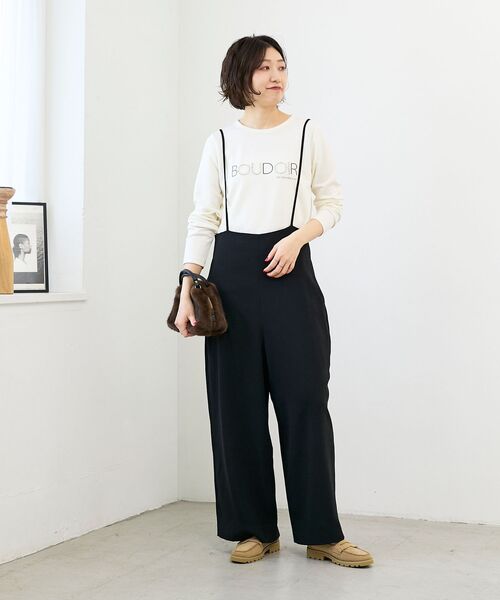 le.coeur blanc(ルクールブラン)の「【吸湿発熱】スタッズロゴカットソー(Tシャツ/カットソー・レディース・オフホワイト/グレー/キャメル・38)」の10枚目の写真
