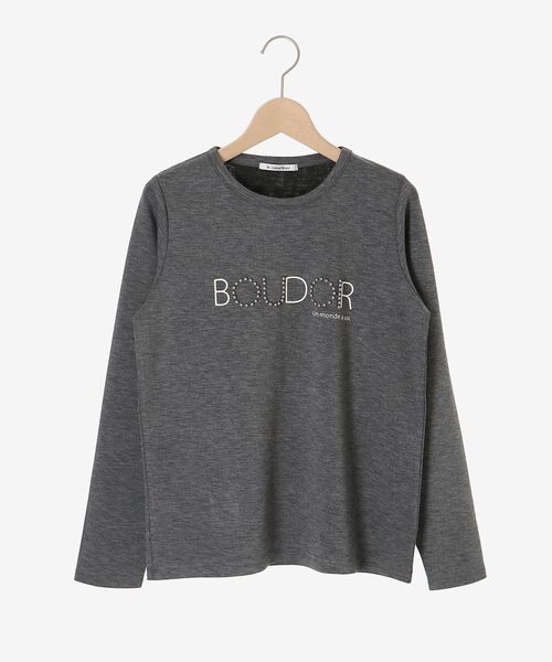 le.coeur blanc(ルクールブラン)の「【吸湿発熱】スタッズロゴカットソー(Tシャツ/カットソー・レディース・オフホワイト/グレー/キャメル・38)」の15枚目の写真