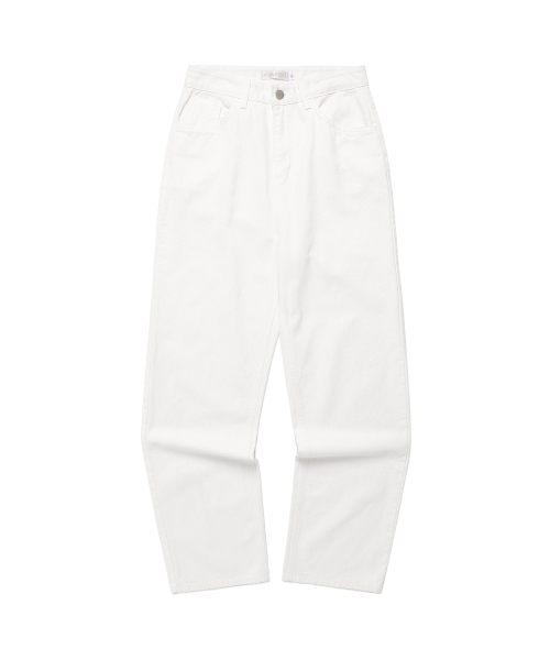 PLUNASTUDIO(プルナスタジオ)の「セミワイドデニムパンツ_ホワイト(デニムパンツ・レディース・ホワイト・SMALL/MEDIUM/LARGE)」の2枚目の写真