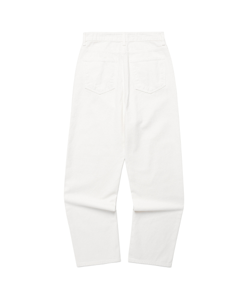 PLUNASTUDIO(プルナスタジオ)の「セミワイドデニムパンツ_ホワイト(デニムパンツ・レディース・ホワイト・SMALL/MEDIUM/LARGE)」の3枚目の写真