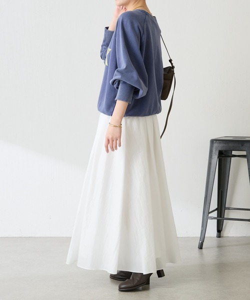 COLLAGE GALLARDAGALANTE（コラージュガリャルダガランテ）の「TALK UPロゴスウェット（スウェット・レディース・ピンク/ネイビー・FREE）」の9枚目の写真