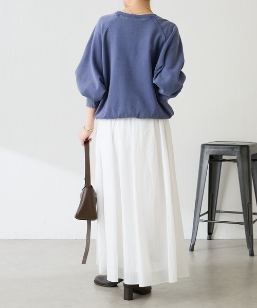 COLLAGE GALLARDAGALANTE（コラージュガリャルダガランテ）の「TALK UPロゴスウェット（スウェット・レディース・ピンク/ネイビー・FREE）」の10枚目の写真