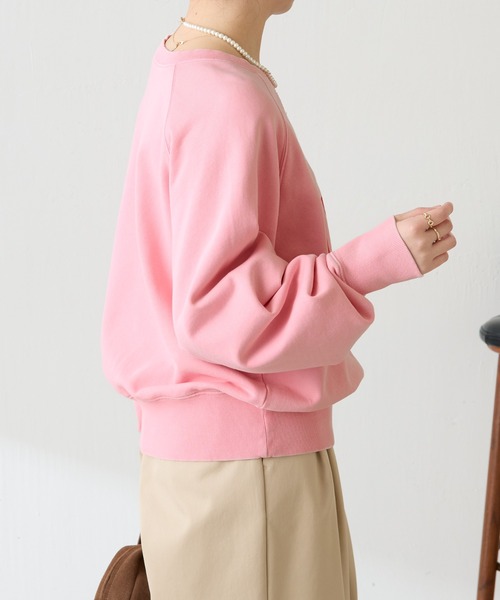COLLAGE GALLARDAGALANTE（コラージュガリャルダガランテ）の「TALK UPロゴスウェット（スウェット・レディース・ピンク/ネイビー・FREE）」の15枚目の写真