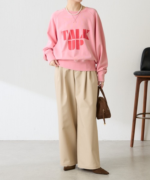 COLLAGE GALLARDAGALANTE（コラージュガリャルダガランテ）の「TALK UPロゴスウェット（スウェット・レディース・ピンク/ネイビー・FREE）」の12枚目の写真