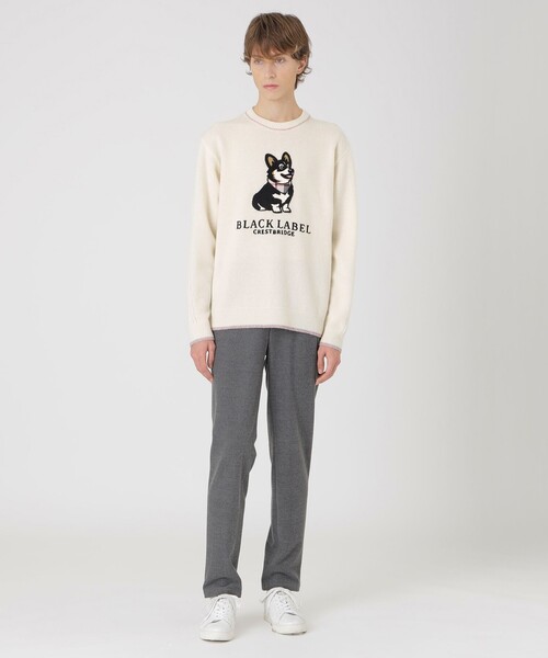 BLACK LABEL CRESTBRIDGE（ブラックレーベル・クレストブリッジ）の「コーギーエンブロイダリーニット（ニット/セーター・メンズ・オフホワイト・XL/L/M）」の6枚目の写真