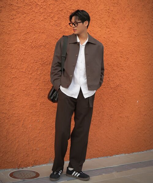 DRAW FIT（ドローフィット）の「ダブウールミニマルラインジャケット[DARK BROWN]（ブルゾン・メンズ・その他・MEDIUM/X-LARGE/LARGE）」の12枚目の写真