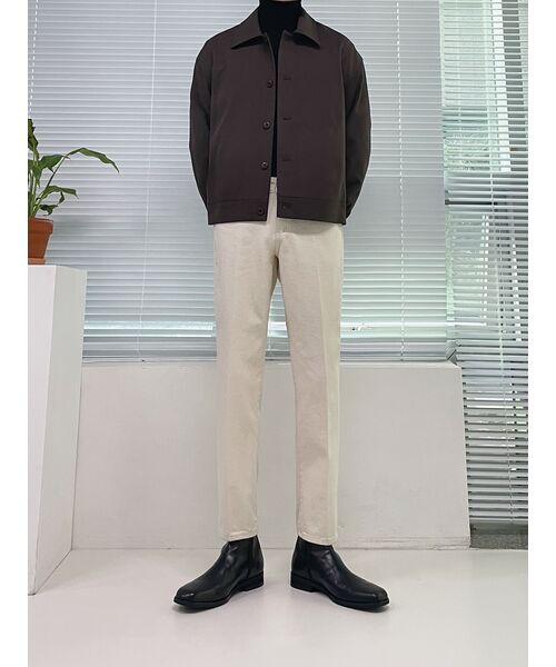 DRAW FIT（ドローフィット）の「ダブウールミニマルラインジャケット[DARK BROWN]（ブルゾン・メンズ・その他・MEDIUM/X-LARGE/LARGE）」の16枚目の写真