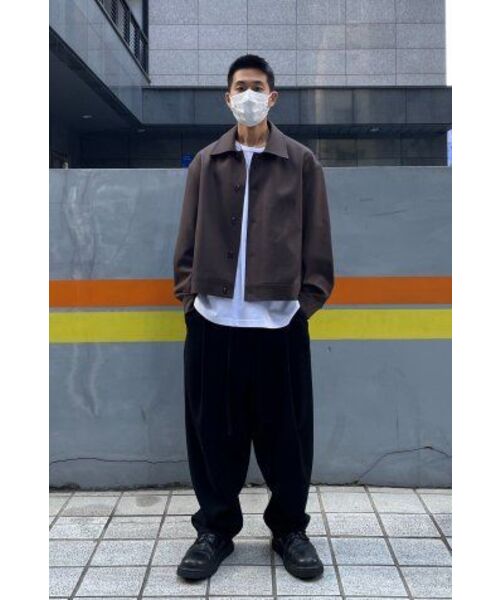 DRAW FIT（ドローフィット）の「ダブウールミニマルラインジャケット[DARK BROWN]（ブルゾン・メンズ・その他・MEDIUM/X-LARGE/LARGE）」の9枚目の写真