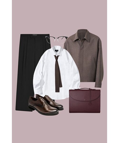 DRAW FIT（ドローフィット）の「ダブウールミニマルラインジャケット[DARK BROWN]（ブルゾン・メンズ・その他・MEDIUM/X-LARGE/LARGE）」の10枚目の写真