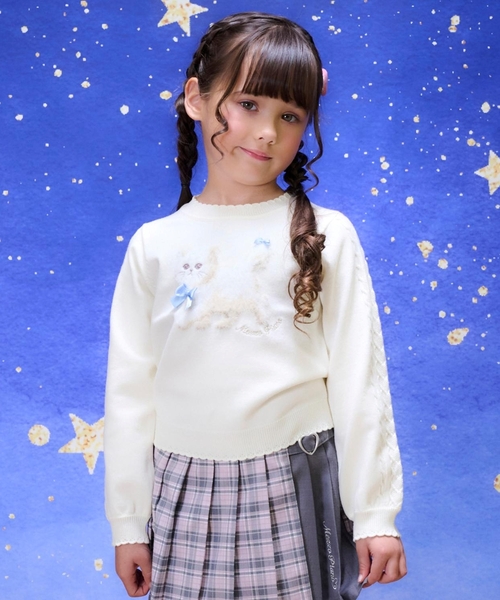 セール】もふもふネコ ニットプルオーバー（ニット/セーター）｜mezzo