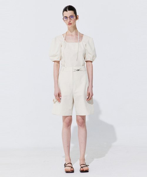 WNDERKAMMER(ブンダーカンマー)の「ベルト付きコットンバミューダパンツ_クリーム(その他パンツ・レディース・その他・MEDIUM/SMALL/X-SMALL)」の6枚目の写真
