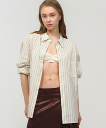 MOONSUN（ムーンサン）の「UNISEX, Quiet Stripe Shirt / Ivory（シャツ/ブラウス）」