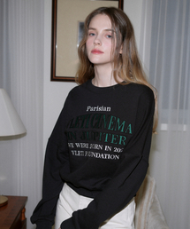 VLETI（ブレッティ）の「Lettering Needlework Sweatshirt (Black)（スウェット）」