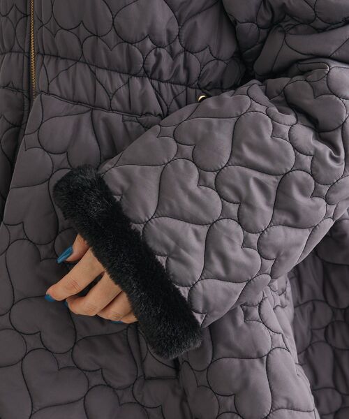 Green　Parks（グリーンパークス）の「・swing by ハートキルトフレアコート（その他アウター・レディース・アイボリー/チャコールグレー・FREE）」の21枚目の写真