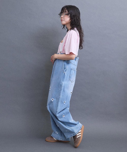 I am I in fact...(アイアムアイインファクト)の「HOLE SUSPENDER PAPA デニム(デニムパンツ・レディース・サックスブルー/ブラック・FREE)」の18枚目の写真