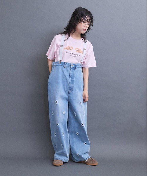 I am I in fact...(アイアムアイインファクト)の「HOLE SUSPENDER PAPA デニム(デニムパンツ・レディース・サックスブルー/ブラック・FREE)」の22枚目の写真