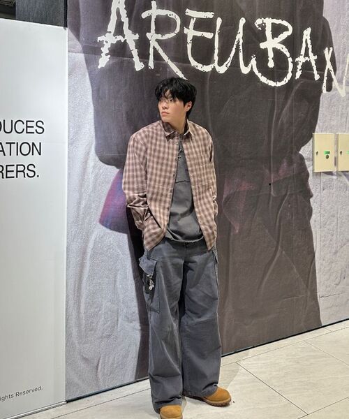AREUBAN(アルバン)の「ローズウッドチェックシャツ_ローズダスト(シャツ/ブラウス・メンズ・ローズ・2/4/3)」の6枚目の写真
